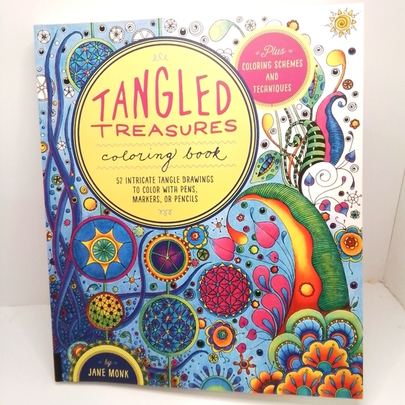 Other | Tangled Treasures Adult Coloring Book | Poshmark